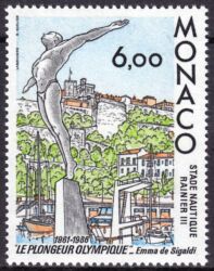 1986  Enthüllung der Statue "Olympischer Kunstspringer"