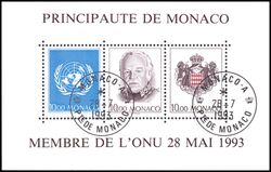 1993  Blockausgabe: Beitritt Monacos zur UNO