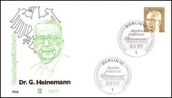 1972  Freimarken: Bundespräsident Gustav Heinemann komplett
