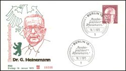 1973  Freimarken: Bundespräsident Gustav Heinemann