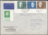 1959  Mischfrankatur auf Luftpostbrief