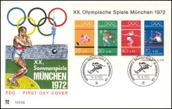 1972  Olympische Sommerspiele 1972 in München - Block