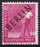 1948  Freimarken: Schwarzaufdruck