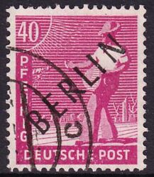 0444 - 1948  Freimarken: Schwarzaufdruck