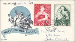 1954  Mischfrankatur auf Auslandsbrief