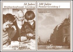 1990  50 Jahre Briefmarkenfreunde Gevelsberg - 100 Jahre Postamt
