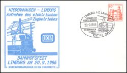 1986  Aufnahme des elektrischen Zugbetriebes Niederhausen - Limburg