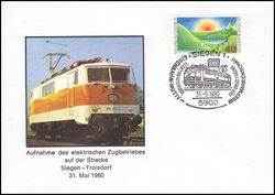 1980  Aufnahme des elektrischen Zugbetriebes auf der Strecke Siegen - Troisdorf