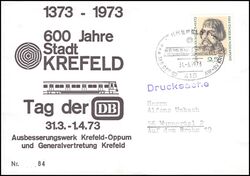 1973  Tag der Deutschen Bundesbahn - Ausbesserungswerk Krefeld-Oppum