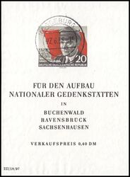 1956  70. Geburtstag von Ernst Thälmann - Block