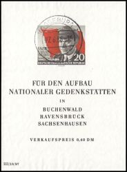 1956  70. Geburtstag von Ernst Thlmann - Block