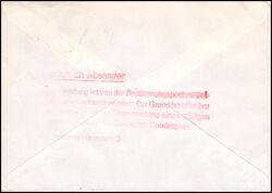 1985  Postkrieg BRD - DDR auf R-Brief