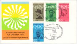 1972  Briefmarken werben für München 1972 - Rheydt