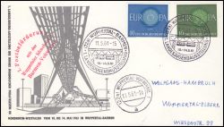 1961  1. Postbefrderung mit der Wuppertaler Schwebebahn