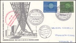 1961  1. Postbeförderung mit der Wuppertaler Schwebebahn