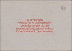1980  Auswechslung aller Post-Datumstempel in Liechtenstein - Letzttagstempel