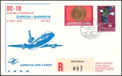 1976  Erster Direktflug DC-10 Zrich - Bahrein ab Liechtenstein