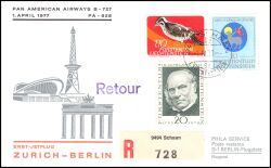 1977  Erster Jetflug Zürich - Berlin ab Liechtenstein