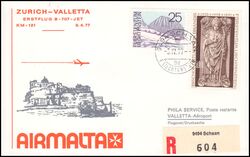 1977  Erstflug B-707-Jat Zrich - Valletta ab Liechtenstein