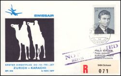 1977  Erster Direktflug DC-10-Tri-Jet Zürich - Karachi ab Liechtenstein
