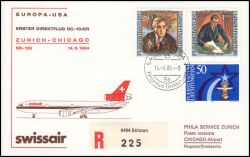 1984  Erster Direktflug DC-10/ER Zürich - Chicago ab Liechtenstein