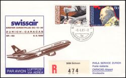1985  Erster Direktflug DC-10-30 Zürich - Caracas ab Liechtenstein