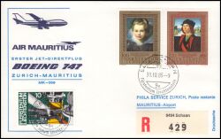 1985  Erster Jet-Direktflug Boeing 747 Zürich - Mauritius ab Liechtenstein