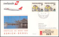 1986  Erstflug Zrich - Seoul ab Liechtenstein