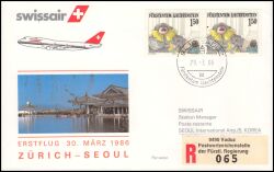 1986  Erstflug Zrich - Seoul ab Liechtenstein