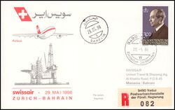 1986  Erstflug Airbus Zrich - Bahrain ab Liechtenstein