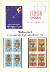 1976  1. Internationale Briefmarken-Messe in Essen