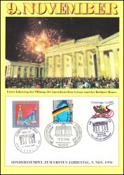 1990  Erster Jahrestag der öffnung der innerdeutschen Grenze