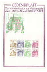 1980  Freimarken: Burgen & Schlösser aus Markenheftchen