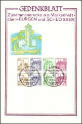 1980  Freimarken: Burgen & Schlösser aus Markenheftchen