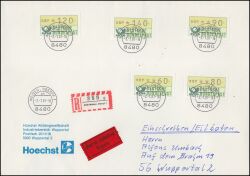 1981  Automatenmarken mit Ersttagsstempel