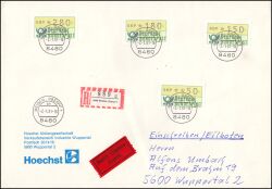 1981  Automatenmarken mit Ersttagsstempel