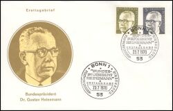 1970  Freimarken: Gustav Heinemann