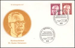 1971  Freimarken: Gustav Heinemann