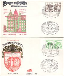 1980  Freimarken: Burgen & Schlösser aus Bogen