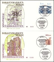 1988  Freimarken: Sehenswrdigkeiten aus Bogen