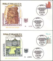 1990  Freimarken: Sehenswrdigkeiten aus Bogen