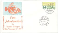 1981  Automatenmarken - Standardsatz VS 1 - Frankfurt am Main mit Zählnummer