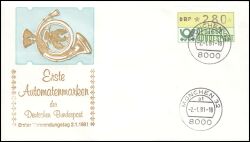1981  Automatenmarken - Standardsatz VS 1 - München mit Zählnummer