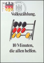 1987  Maximumkarte - Volkszählung