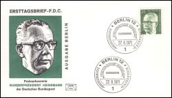 1971  Freimarken: Bundespräsident Gustav Heinemann