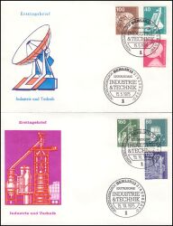 1975/76  Freimarken: Industrie und Technik kompl.