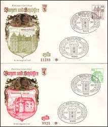 1980  Freimarken: Burgen & Schlösser aus Bogen