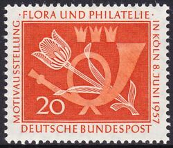 1957  Briefmarkenausstellung Flora und Fauna in Kln 