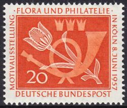 1957  Briefmarkenausstellung "Flora und Fauna" in Köln