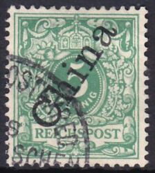 China - 1898  Freimarke mit diagonalem Aufdruck